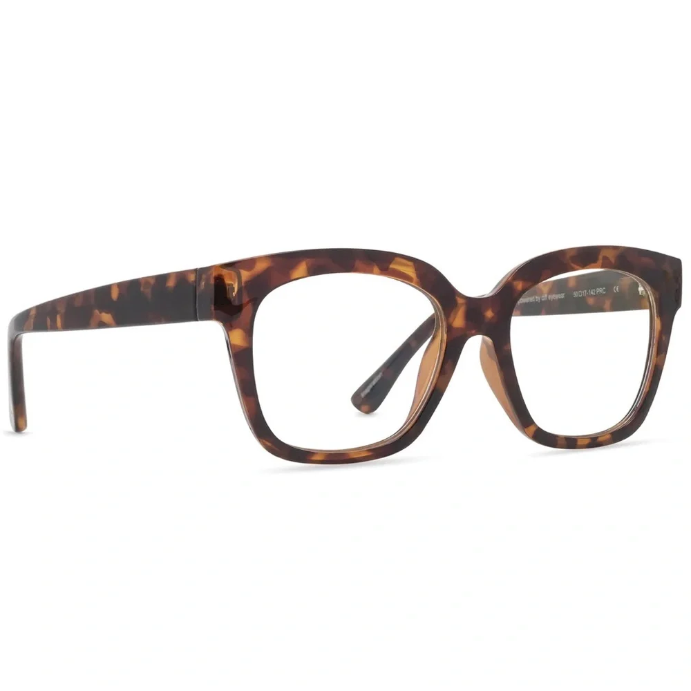 DIFF Women’s Health Bluelight Glasses Caramel Tortoise Frame Blue Light Lens NIB